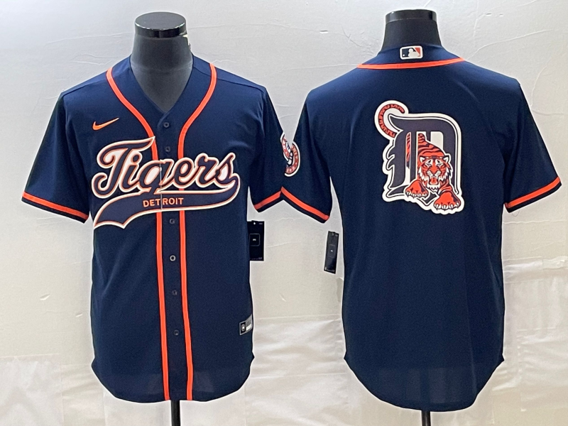 Men's Detroit Tigers Navy Jersey Joint Edition